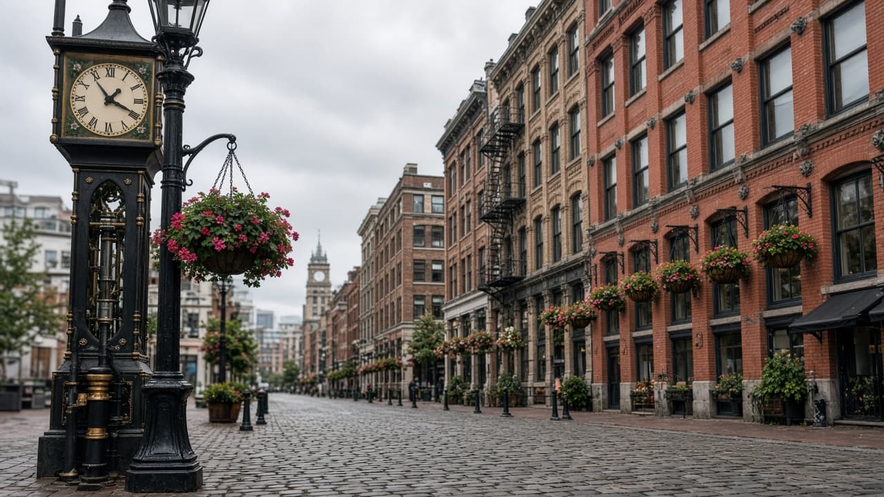 Historic brick street in Gastown