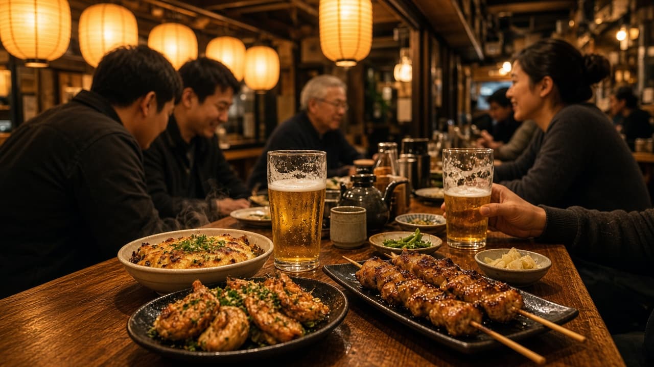 Busy restaurant interior
