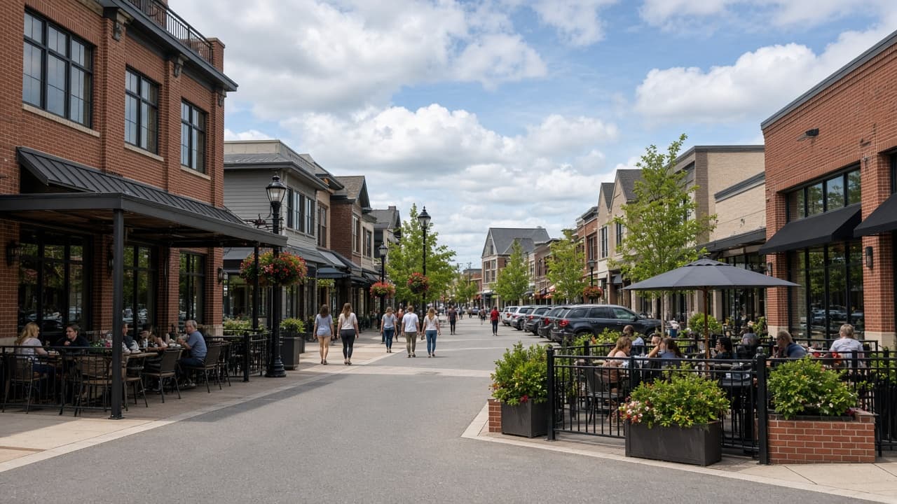 Open-air shopping street