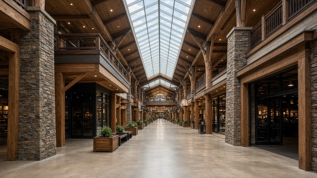 Large contemporary shopping hall