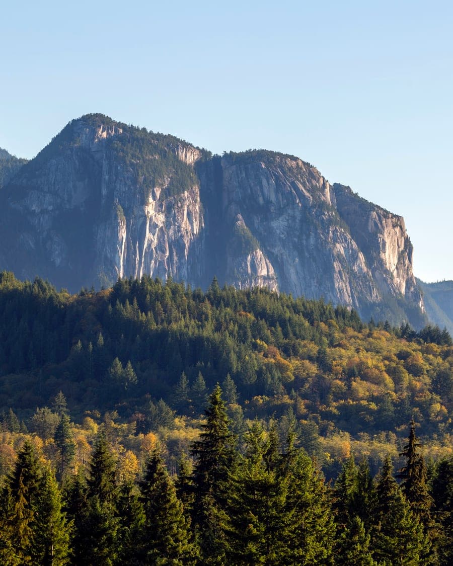 Sun over a mountain ridge