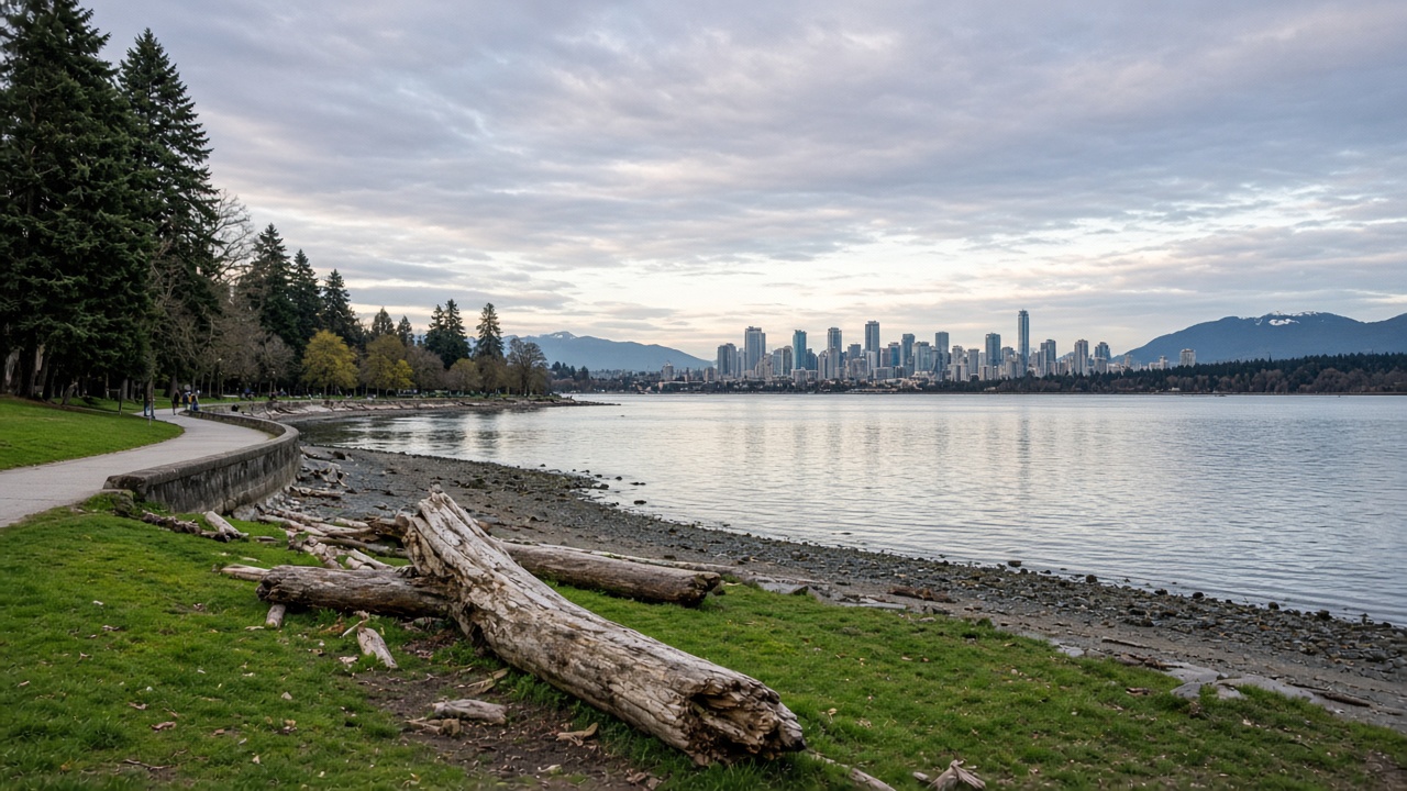 Waterfront park and beach