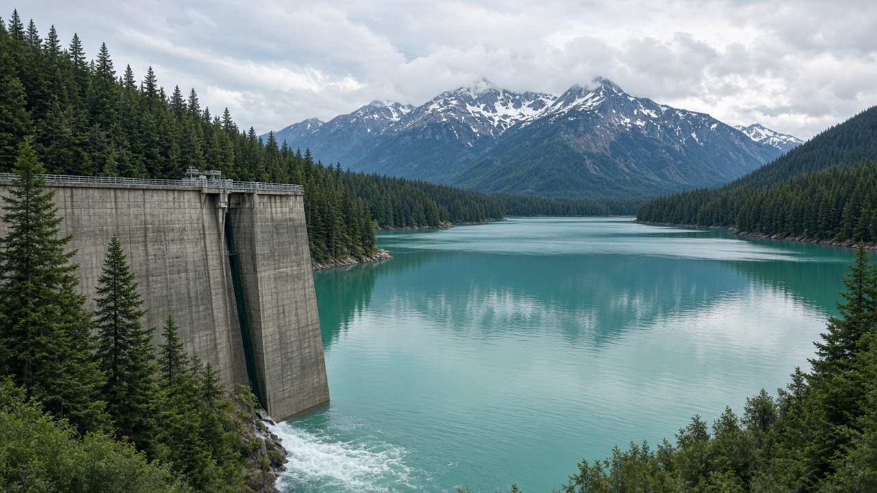 Forest reservoir and mountain water