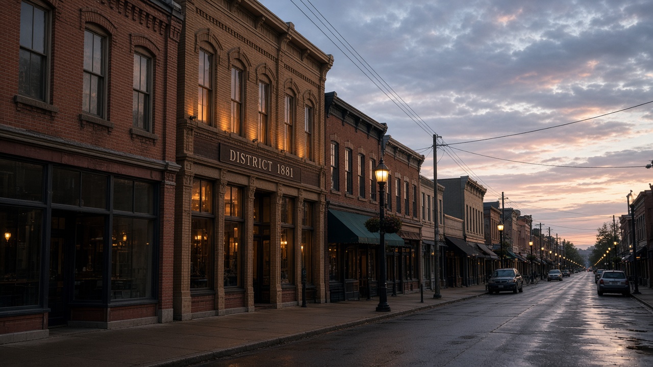 Historic brick commercial street