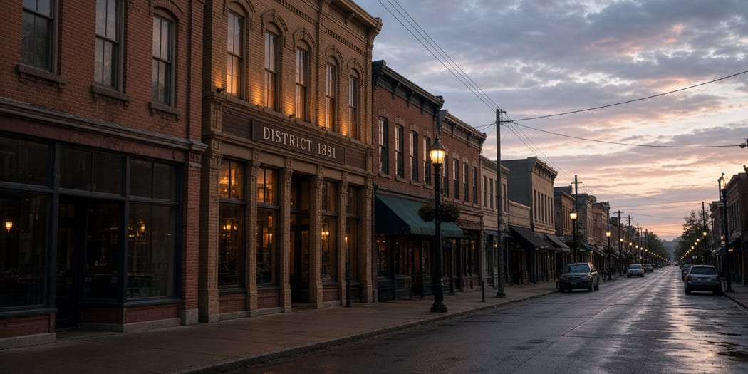 Historic brick commercial street