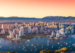 Downtown Vancouver and False Creek from the air