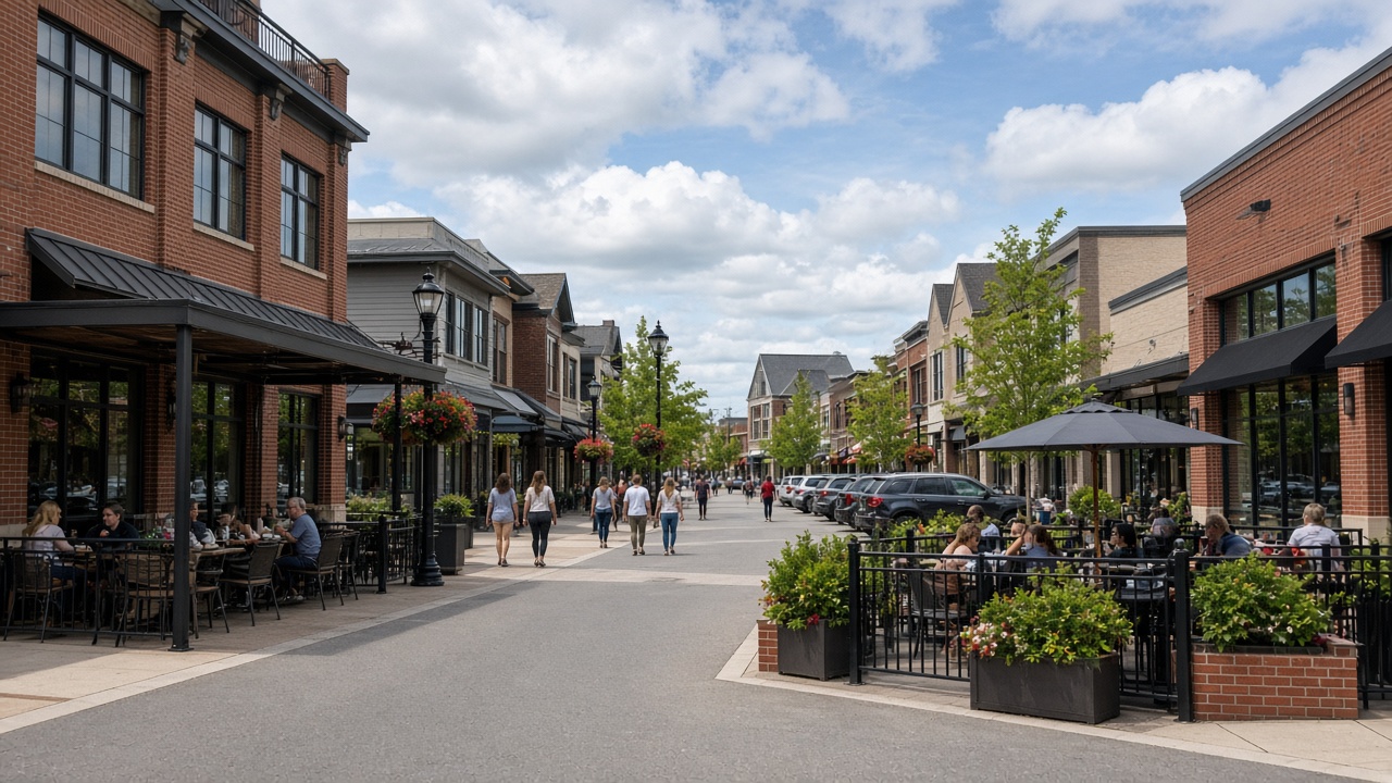 Open-air shopping street
