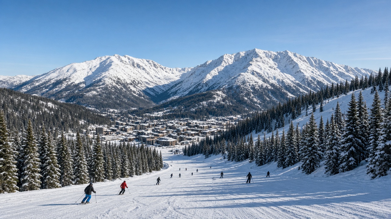 Snowy alpine terrain