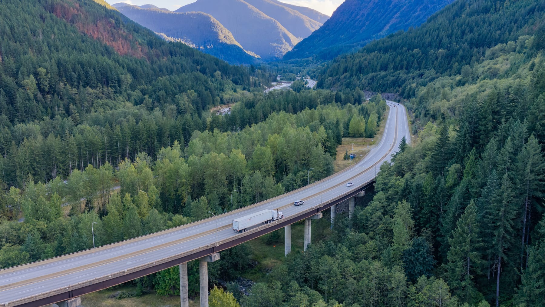 The Sea to Sky Highway along Howe Sound