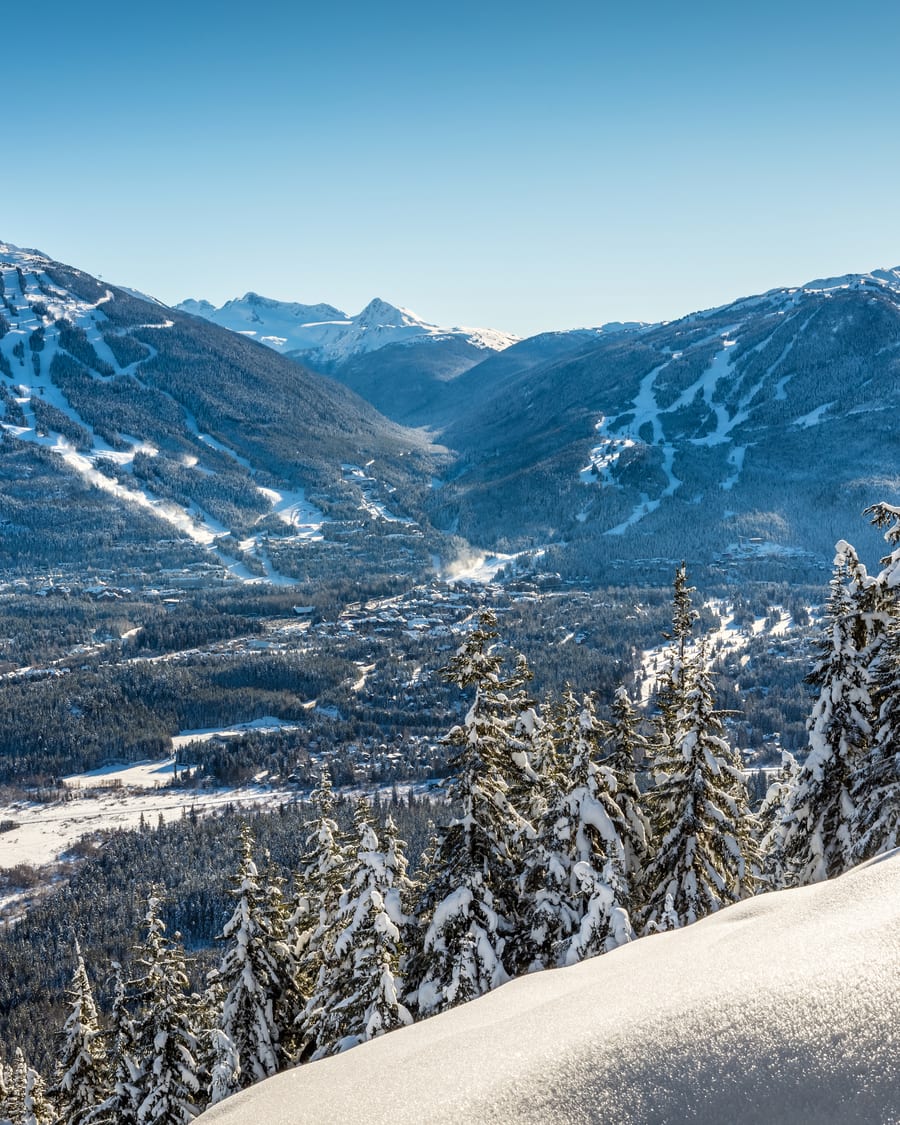 Snowy alpine terrain