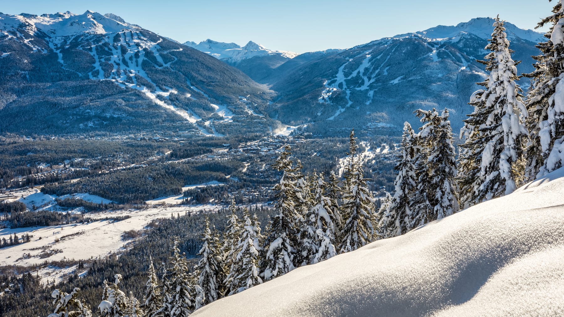 Snowy alpine terrain