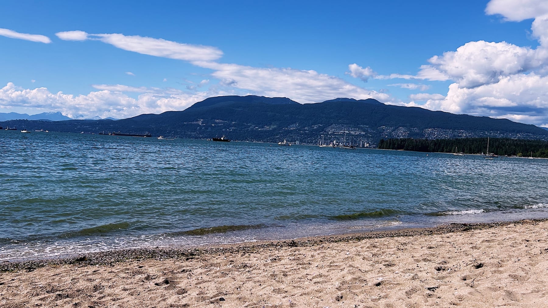 Beach stretching toward the horizon