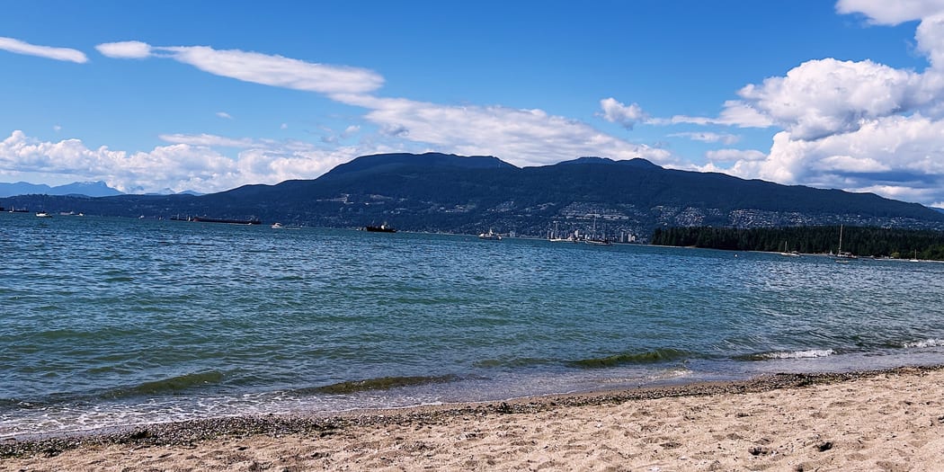 Beach stretching toward the horizon