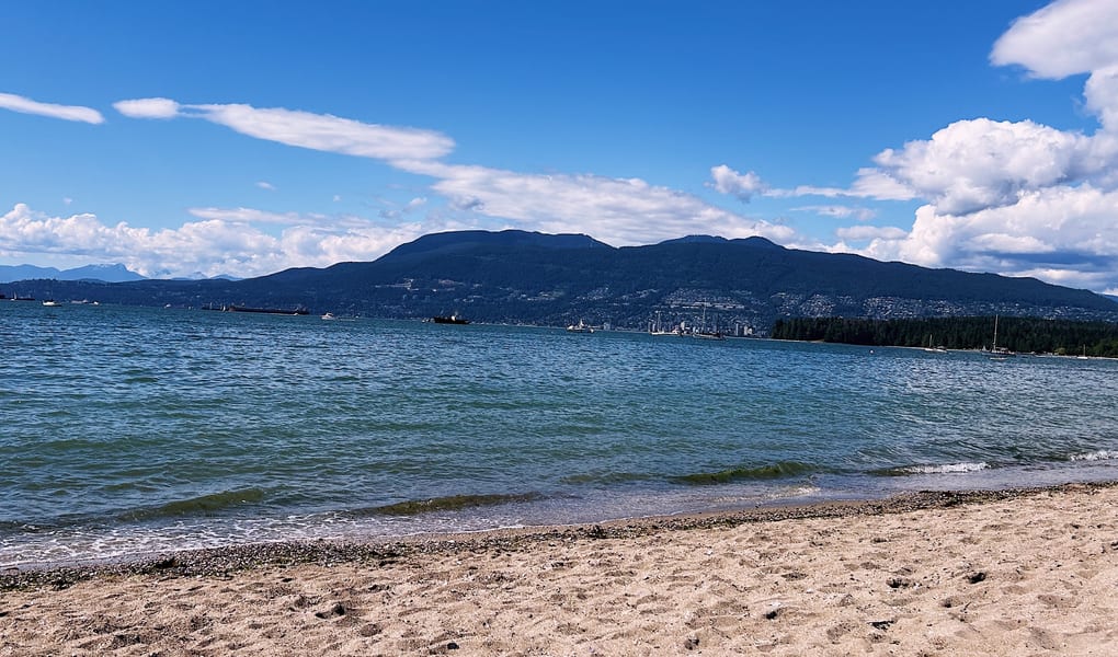 Beach stretching toward the horizon
