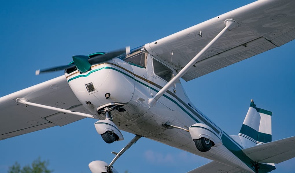 Historic aircraft and open sky