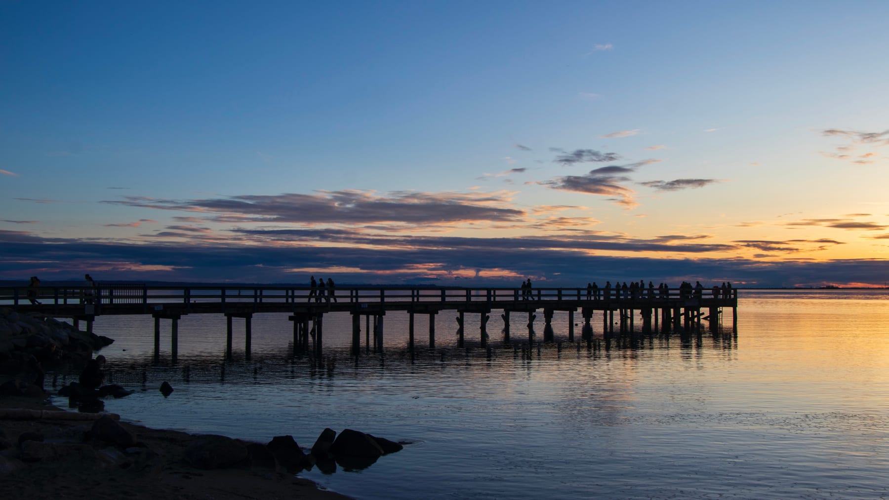 Sandy beach village shoreline