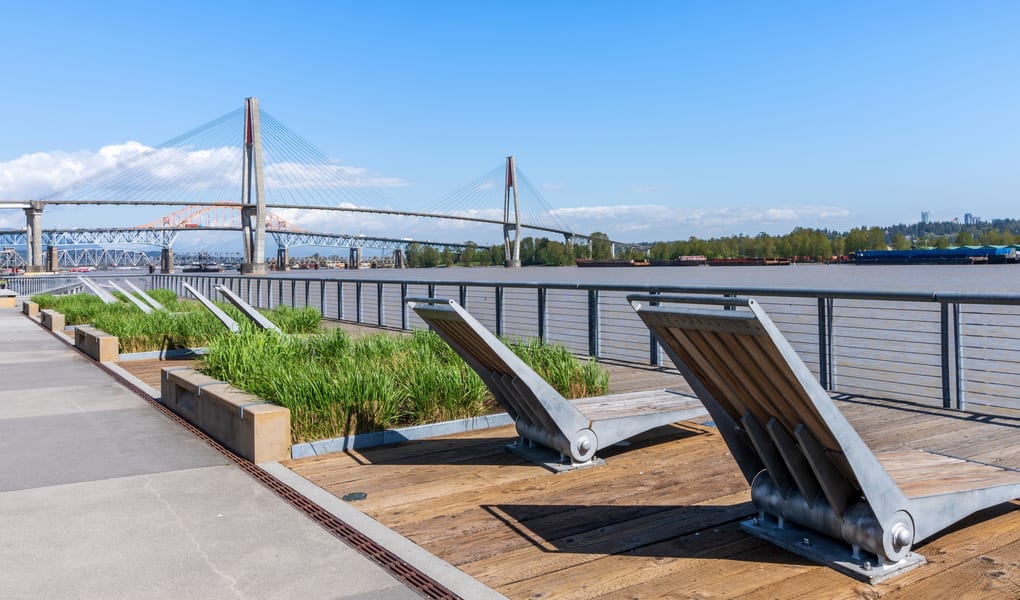 Waterfront park lawn