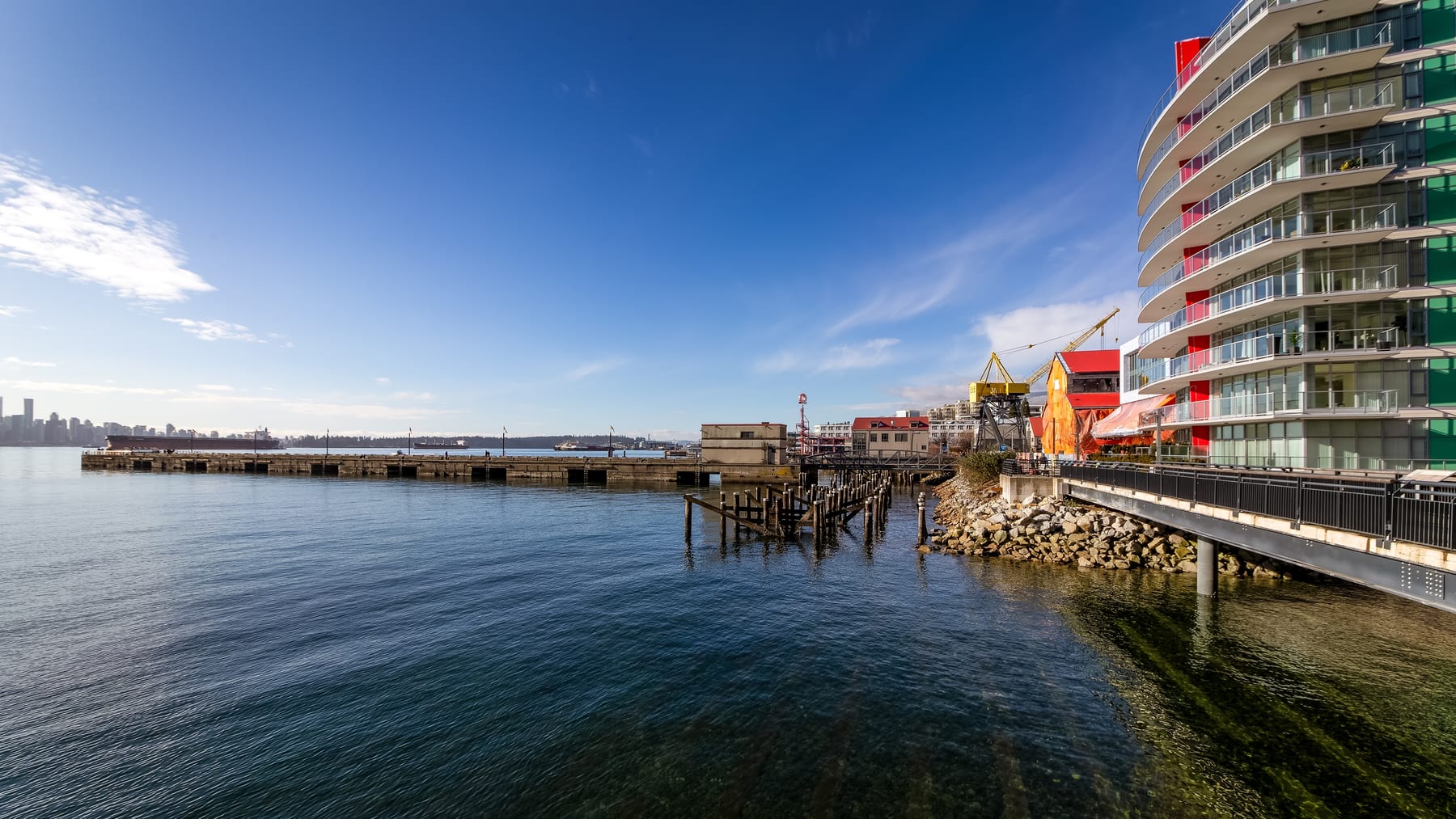 Historic industrial waterfront buildings