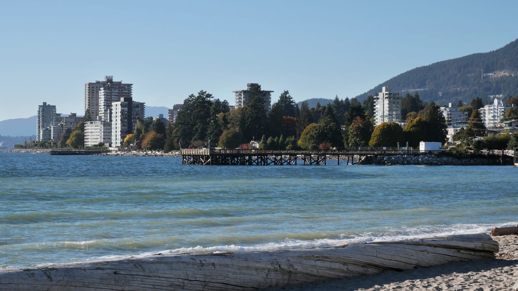 Waterfront park and beach