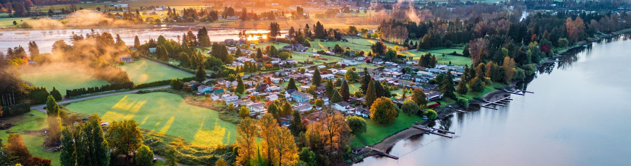 Westminster Abbey on the hill above Mission and the Fraser Valley